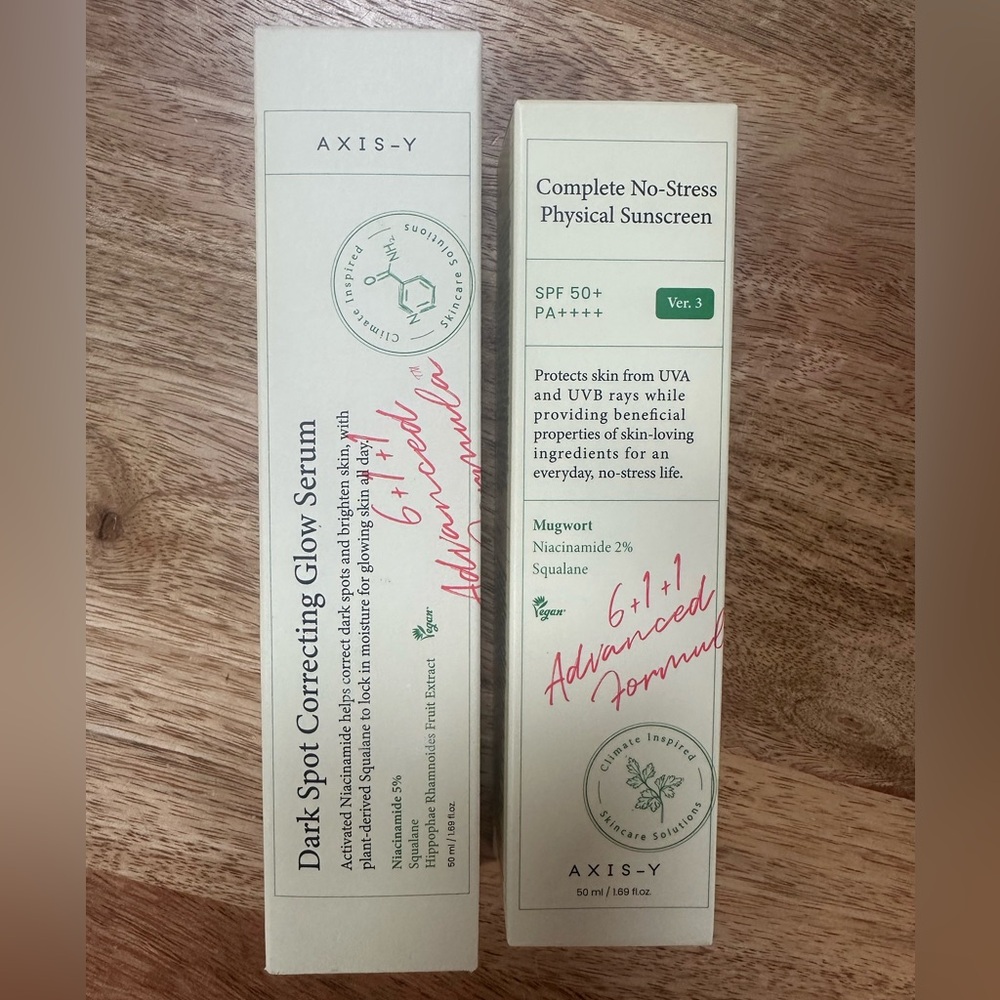 Axis-Y Bundle - Complete No-Stress Phys. Sunscreen + Dark Spot Correcting Serum